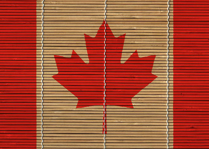Bamboo Canadian Flag