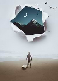 Hole Behind the gray sky