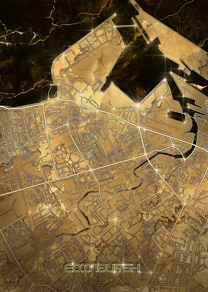 edinburgh map gold