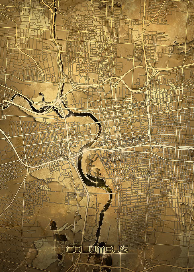 columbus map gold