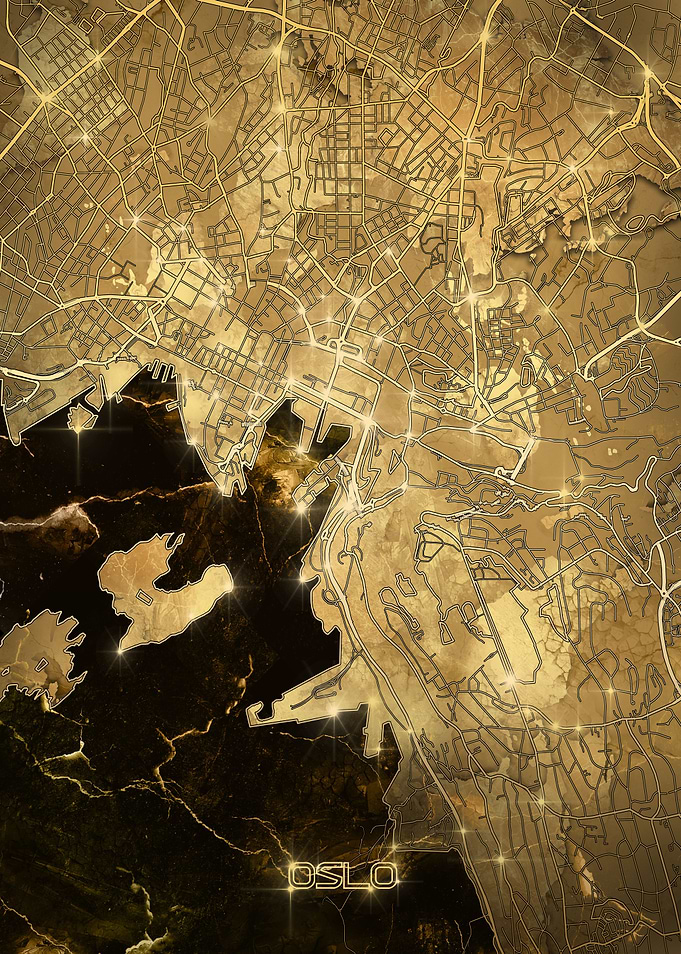 oslo map gold