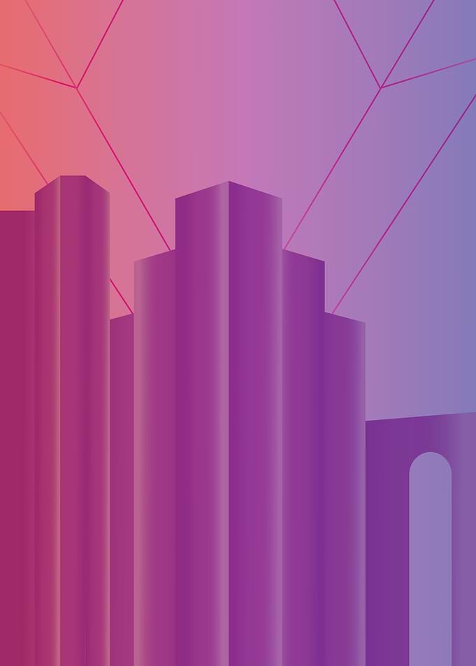 City scape dawn