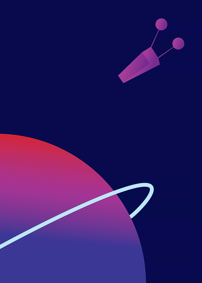 Planet and shuttle