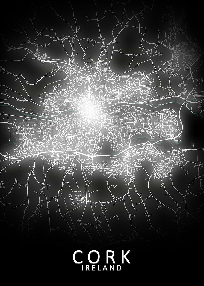 Cork LED Glow City Map