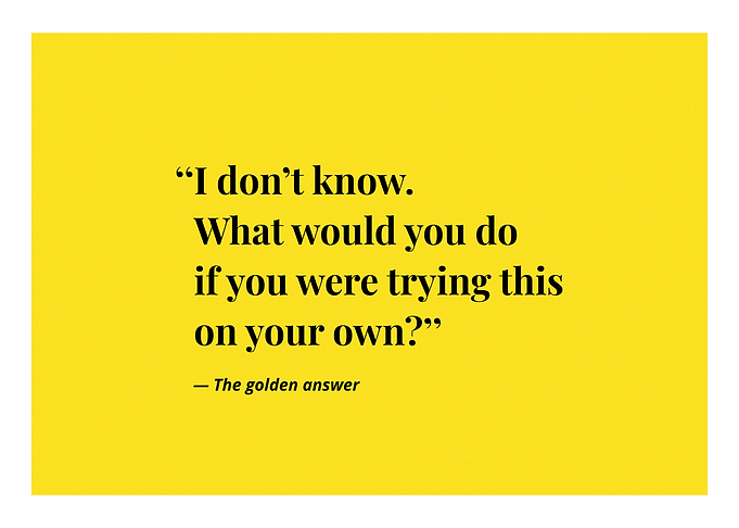 UX Golden answer