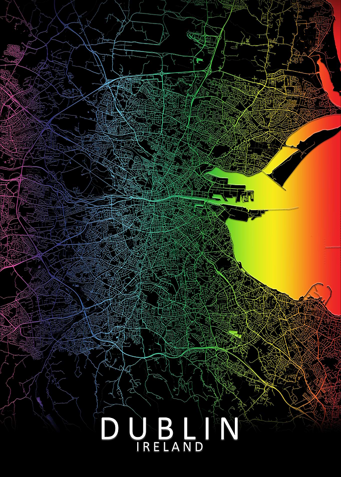 Dublin Rainbow City Map