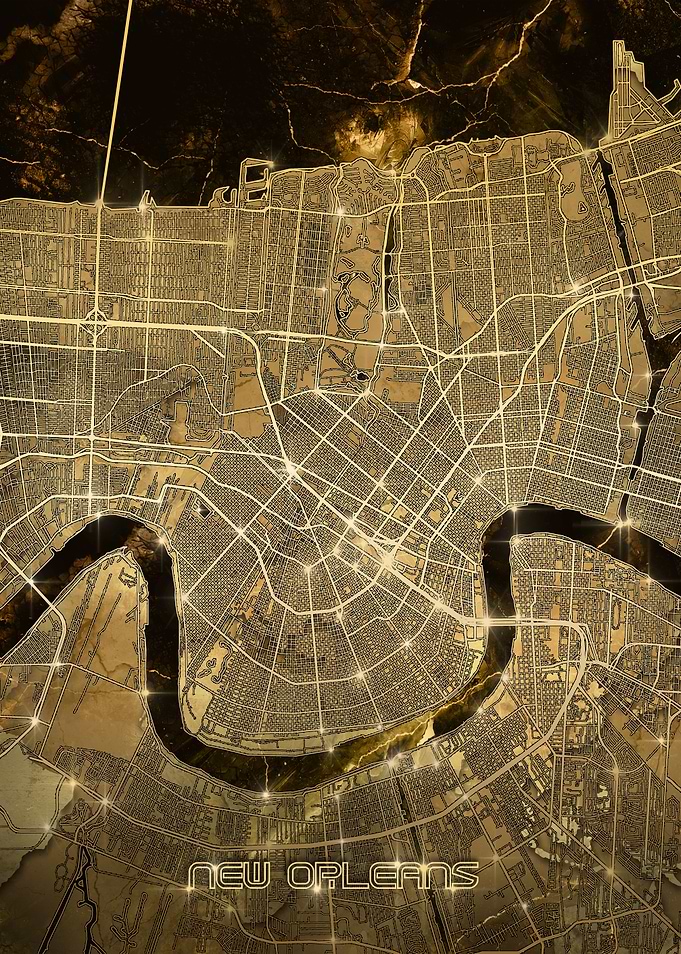 new orleans map gold