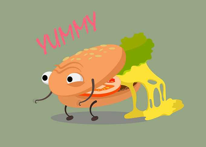 very fatty foods vector
