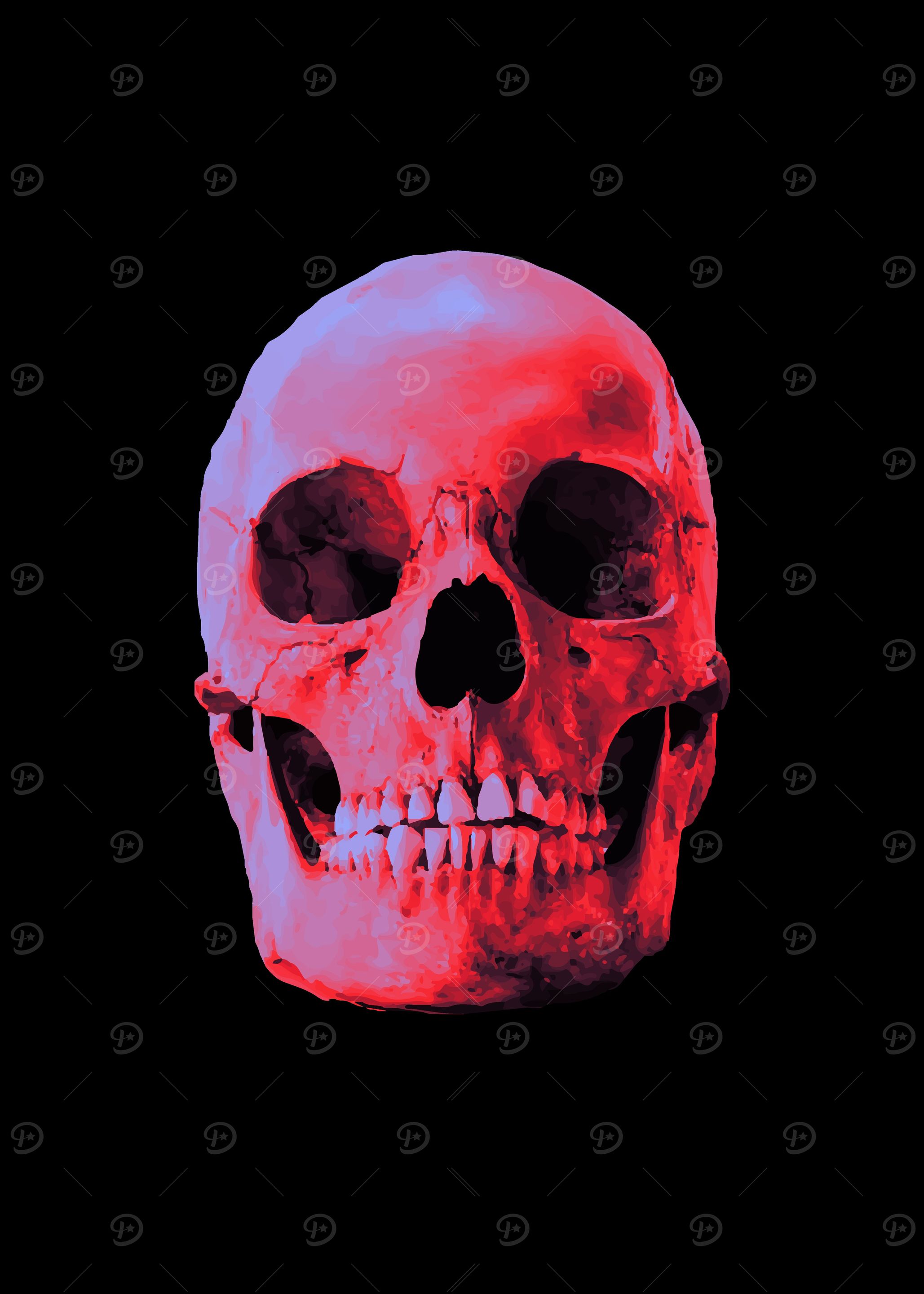 Creepy Red Skull