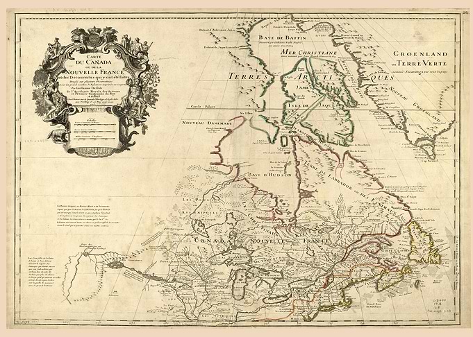 Map of Canada 1718
