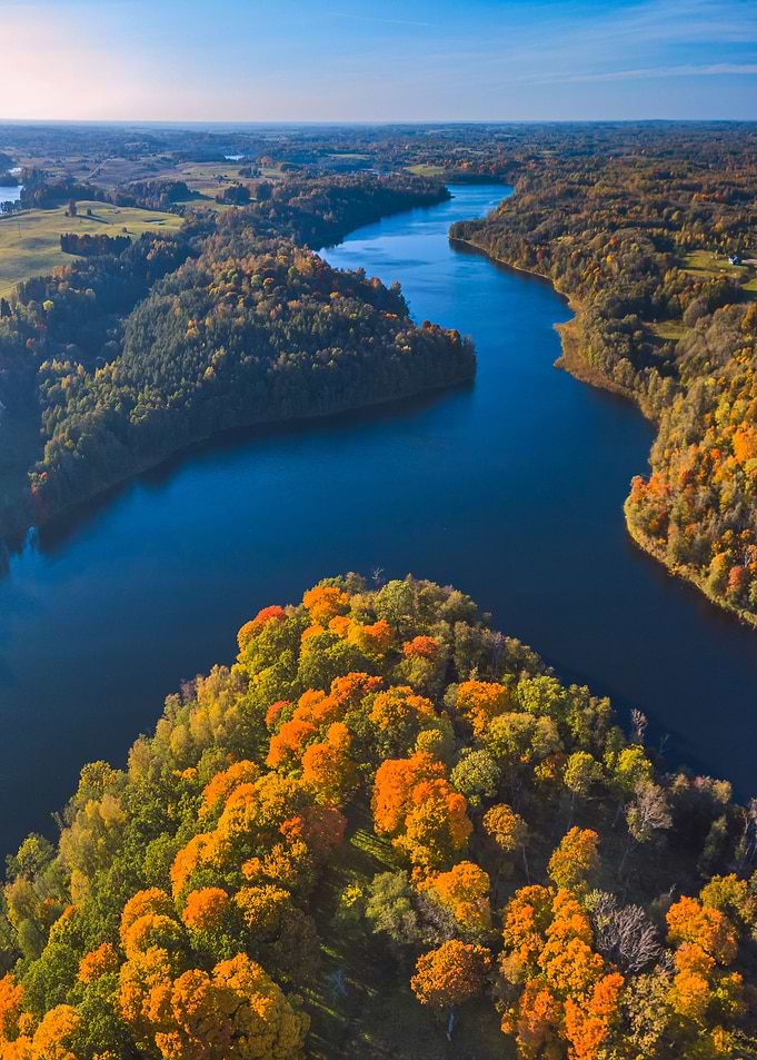 Colorful aerial landscape