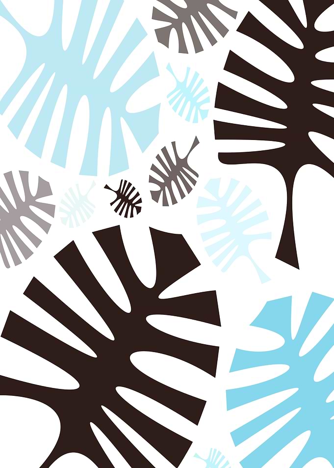 Black blue tropical le