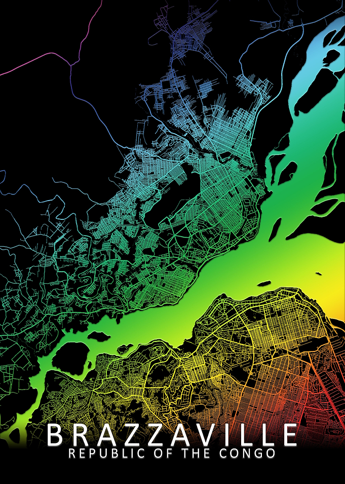 Brazzaville Rainbow Map