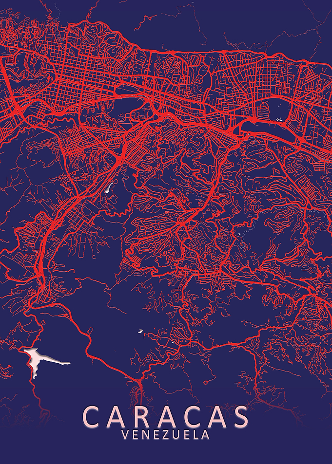 Caracas Blue City Map