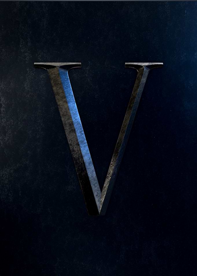 Letter Roman Numbers V 5