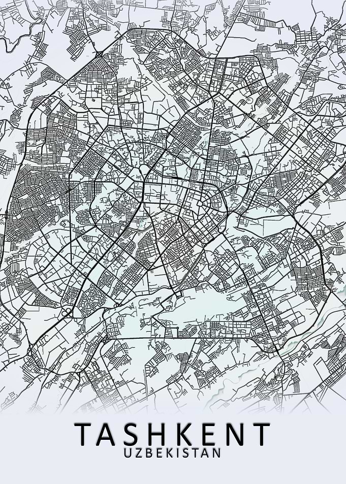 Tashkent White City Map