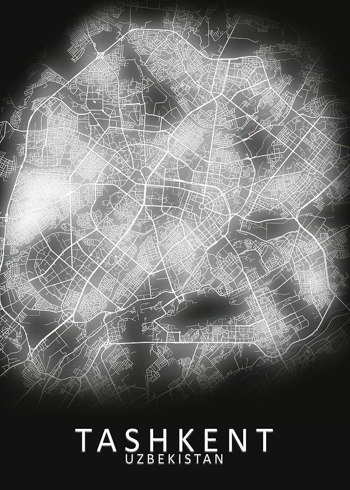 Tashkent LED Glow City Map