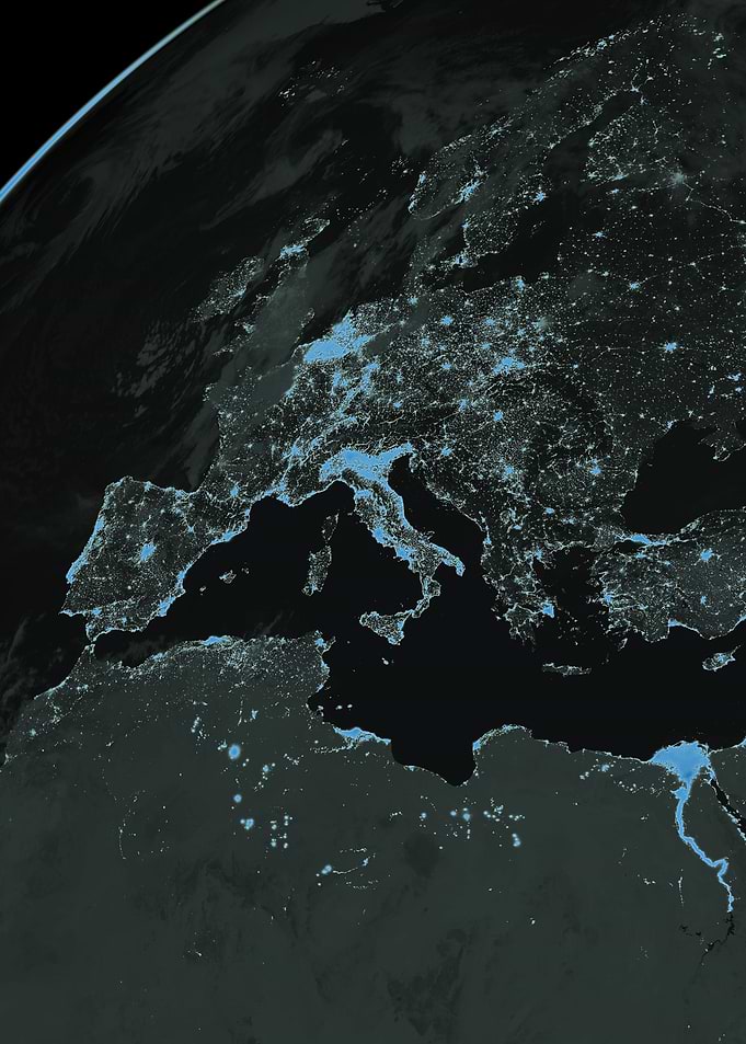 Abstract Blue Europe