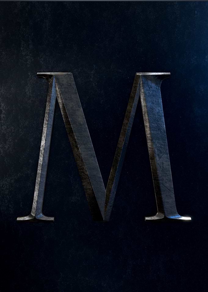 Letter Roman Number M 1000