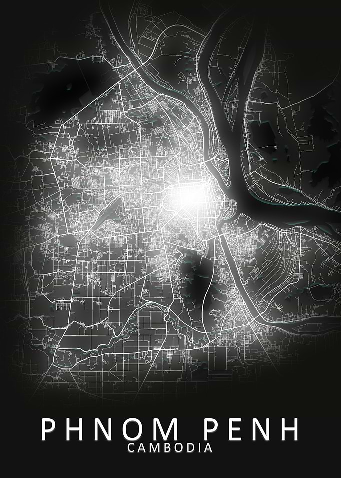 Phnom Penh LED Glow Map