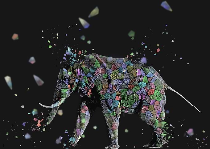 la mosaique de lelephant