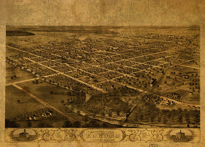 Kokomo Indiana Map 1868
