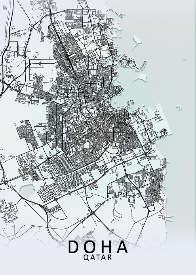 Doha Qatar City Map