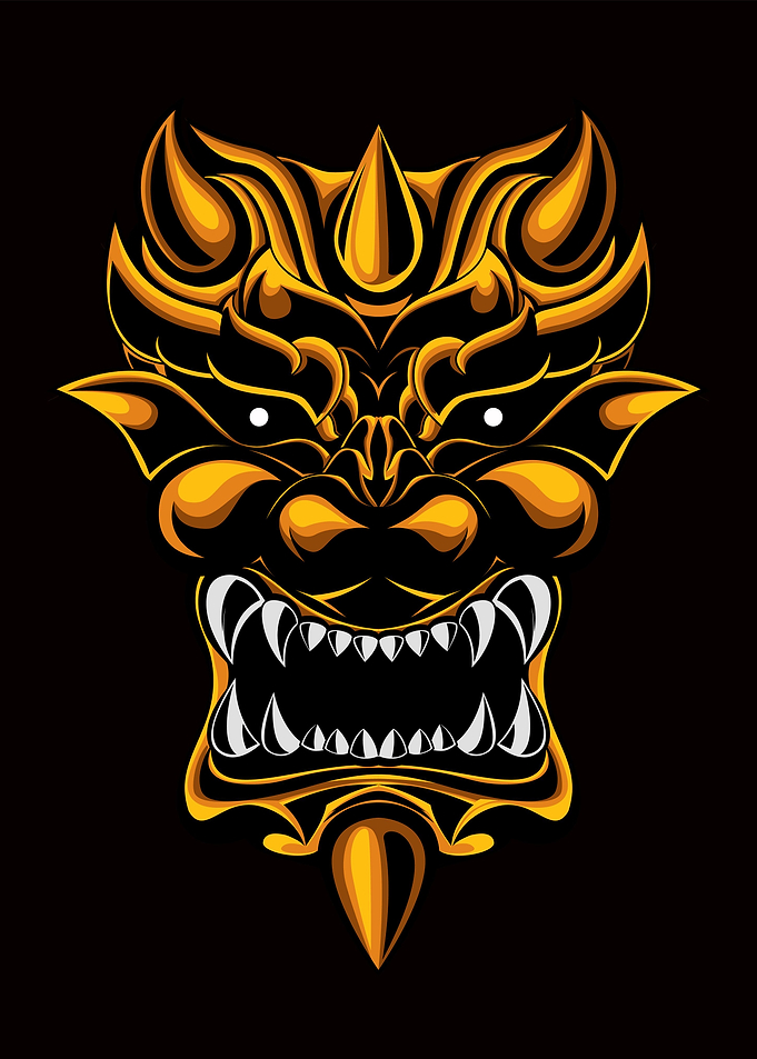 Gold Devil Mask