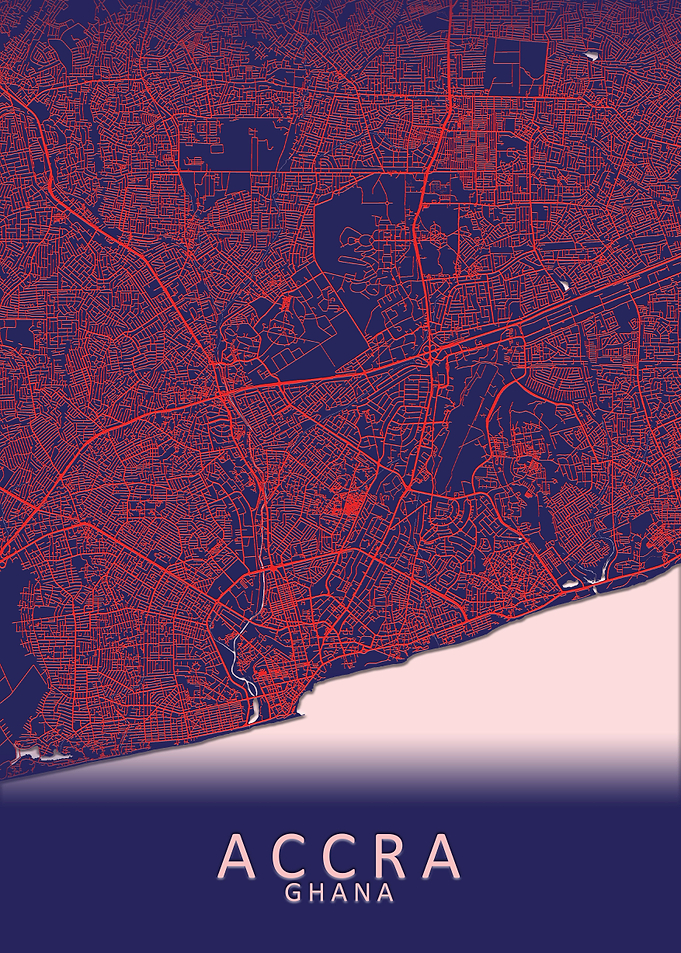 Accra Blue City Map