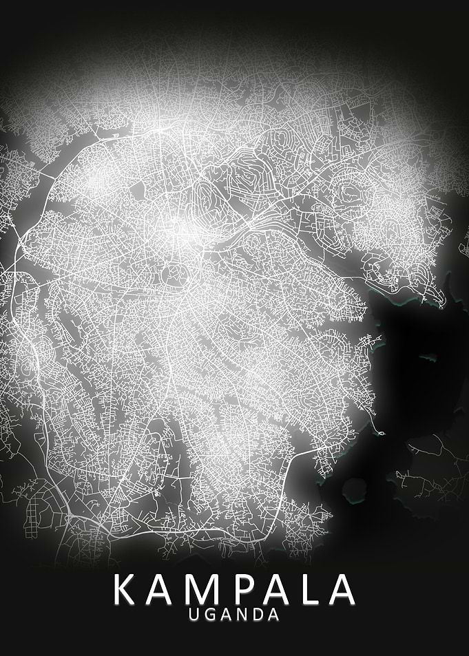 Kampala LED Glow City Map