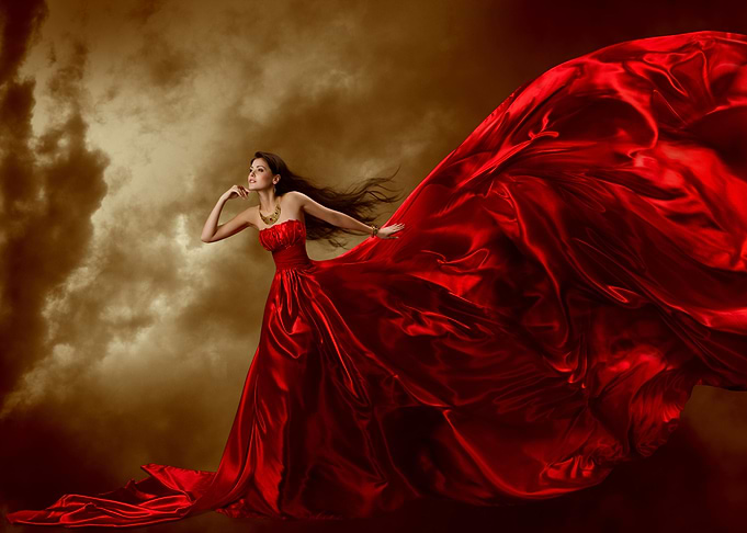 Lady in Passion Dress