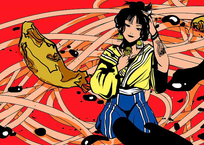 Japanese karaoke girl