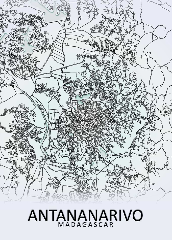 Antananarivo White CityMap