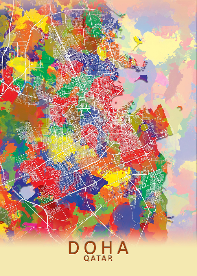 Doha Qatar City Map