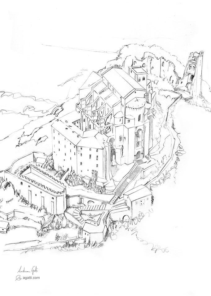 Sacra San Michele pencil
