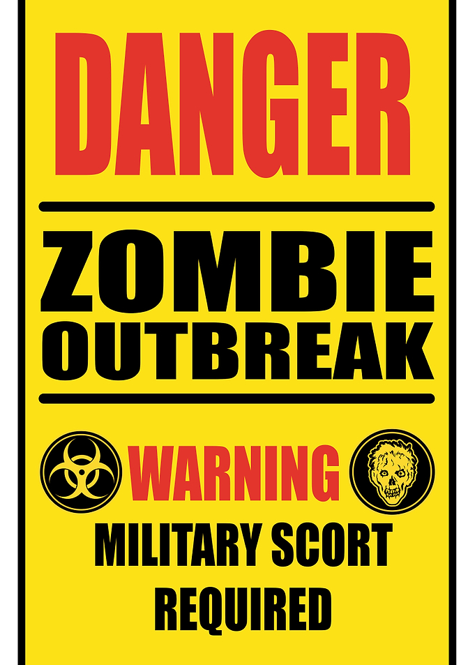 Peligro Danger Zombie