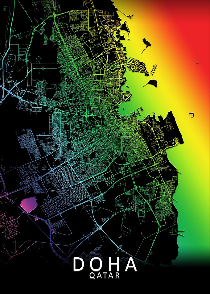 Doha Qatar City Map