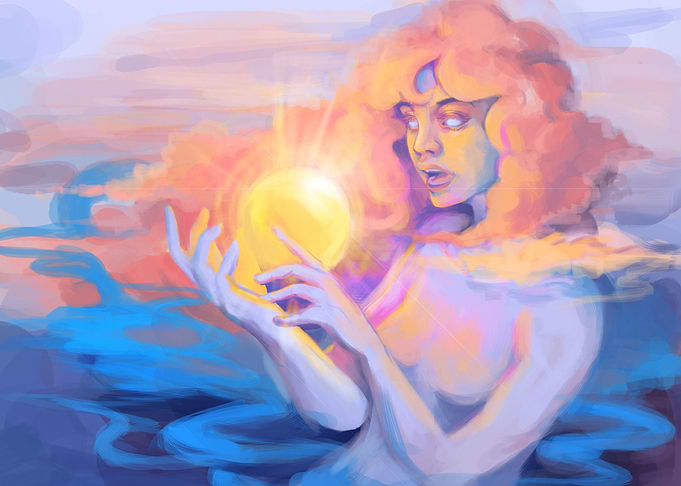 Iridescence of Sunset Girl
