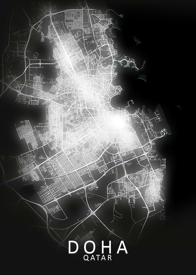 Doha Qatar City Map
