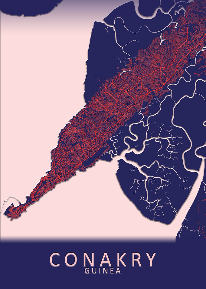 Conakry Guinea City map