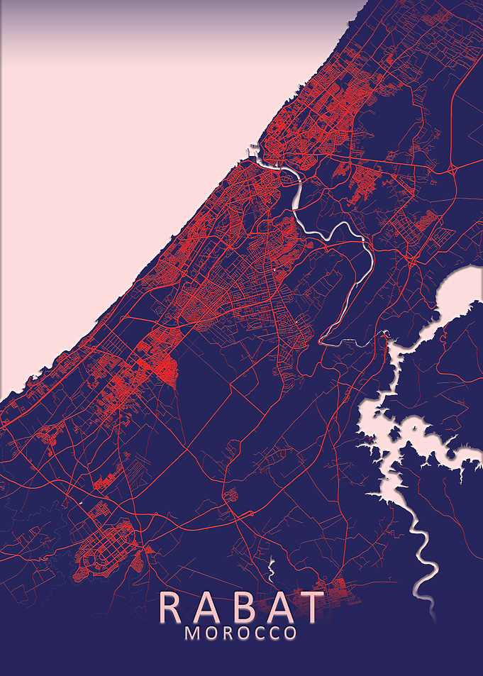 Rabat Blue City Map