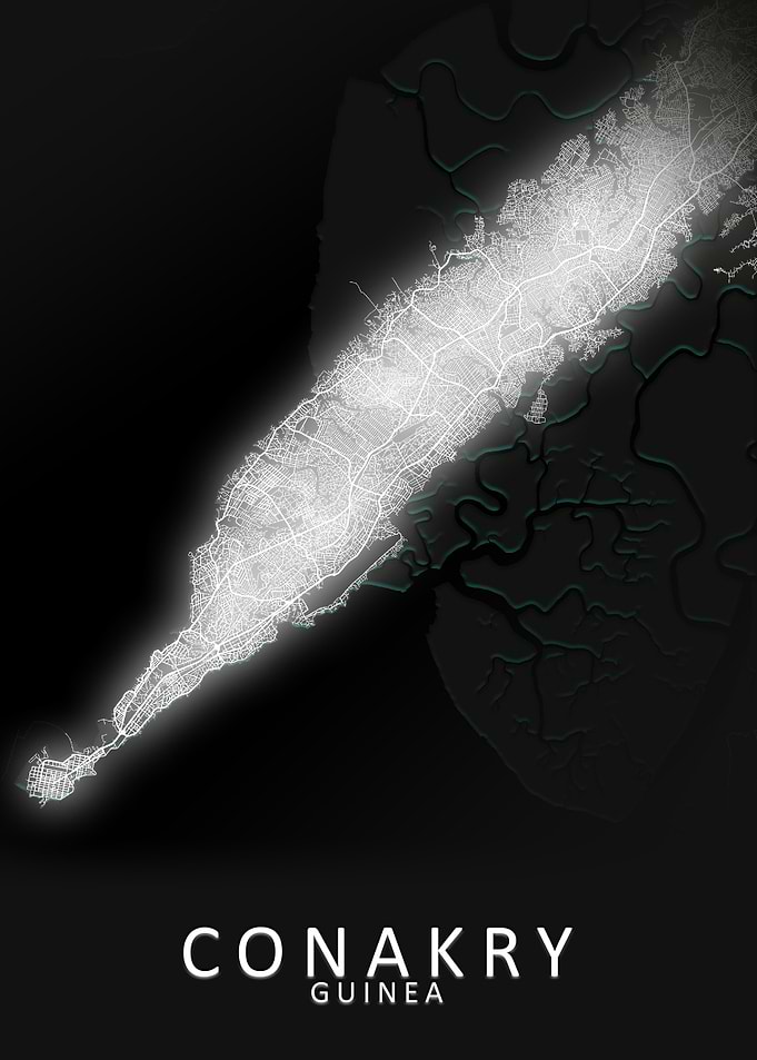 Conakry Guinea City map