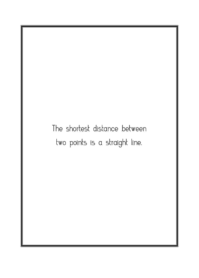 The shortest distance