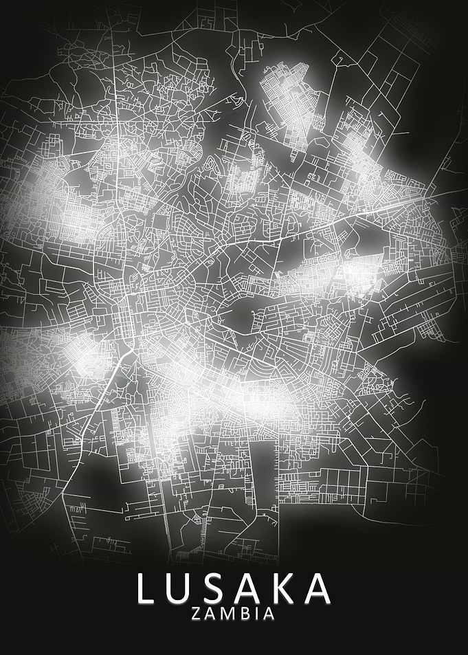 Lusaka Zambia City Map