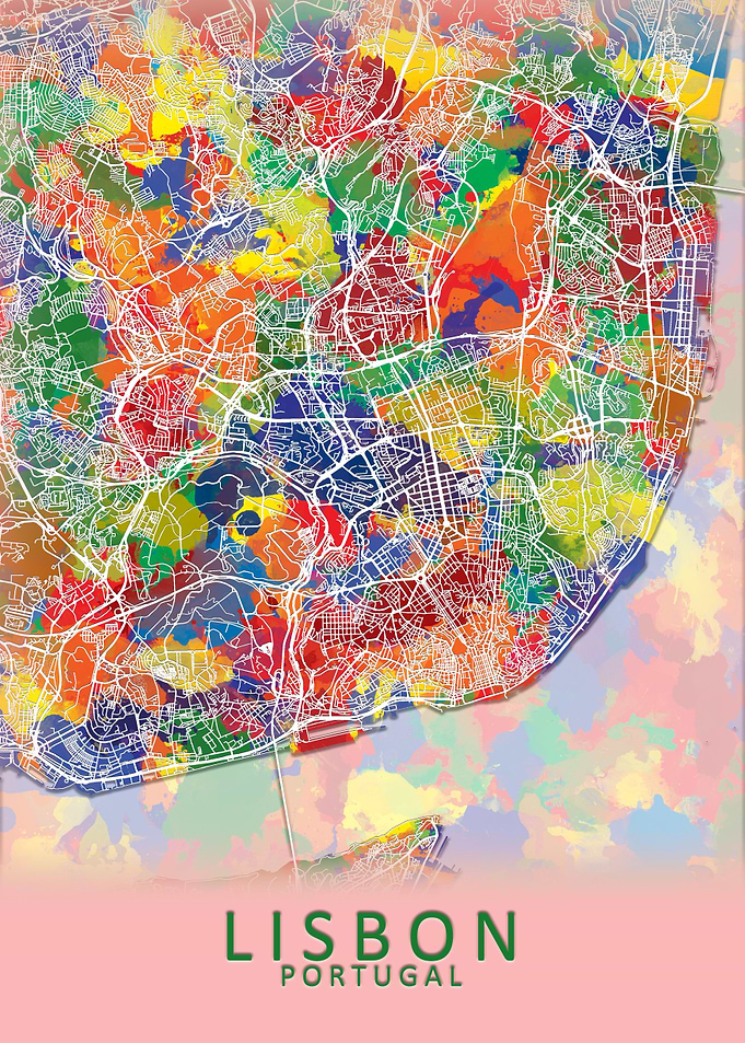 Lisbon Portugal City Map