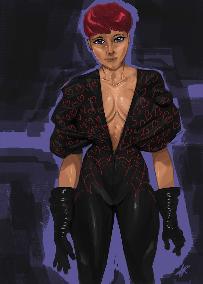 In the dark alley