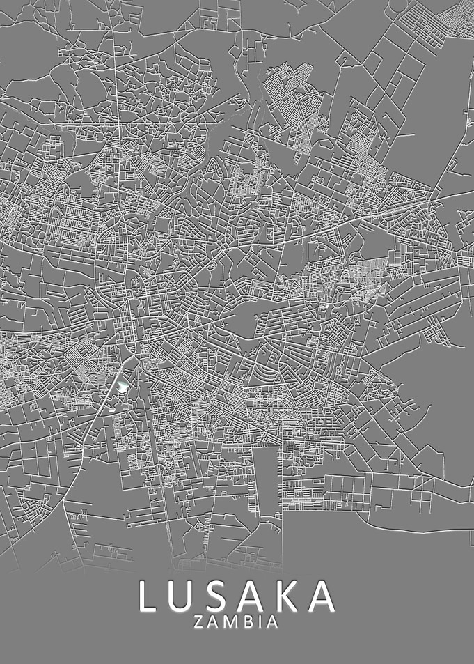 Lusaka Zambia City Map