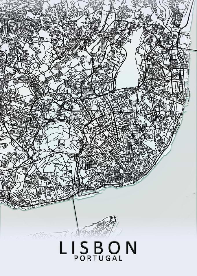 Lisbon Portugal City Map