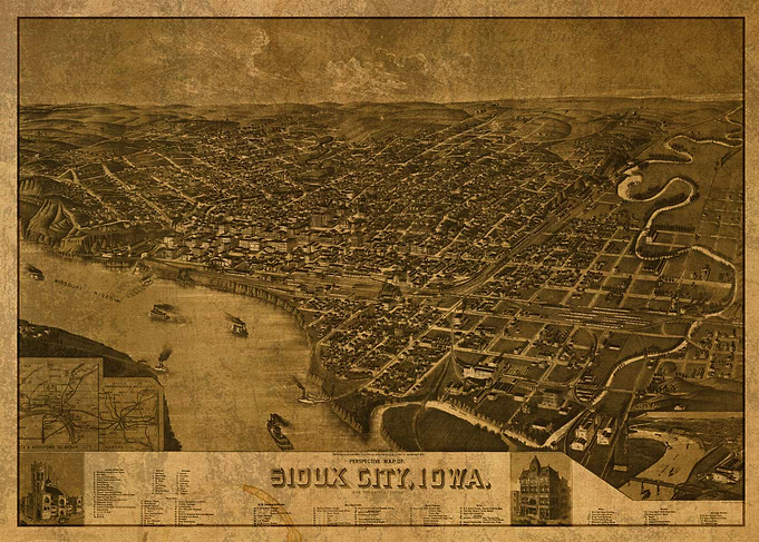Sioux City Iowa Map 1888