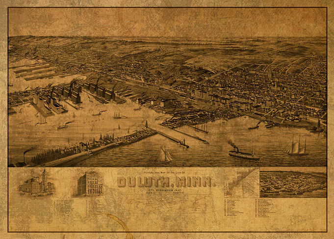 Duluth Minnesota Map 1893